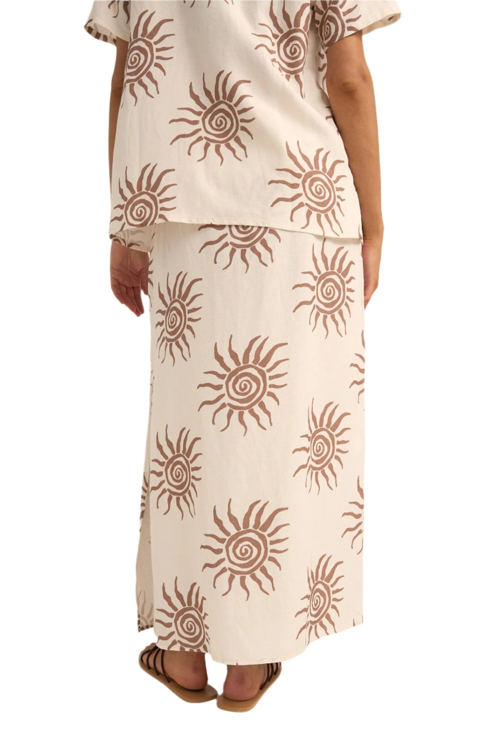 Rhythm Seafarer Maxi Skirt BRO L