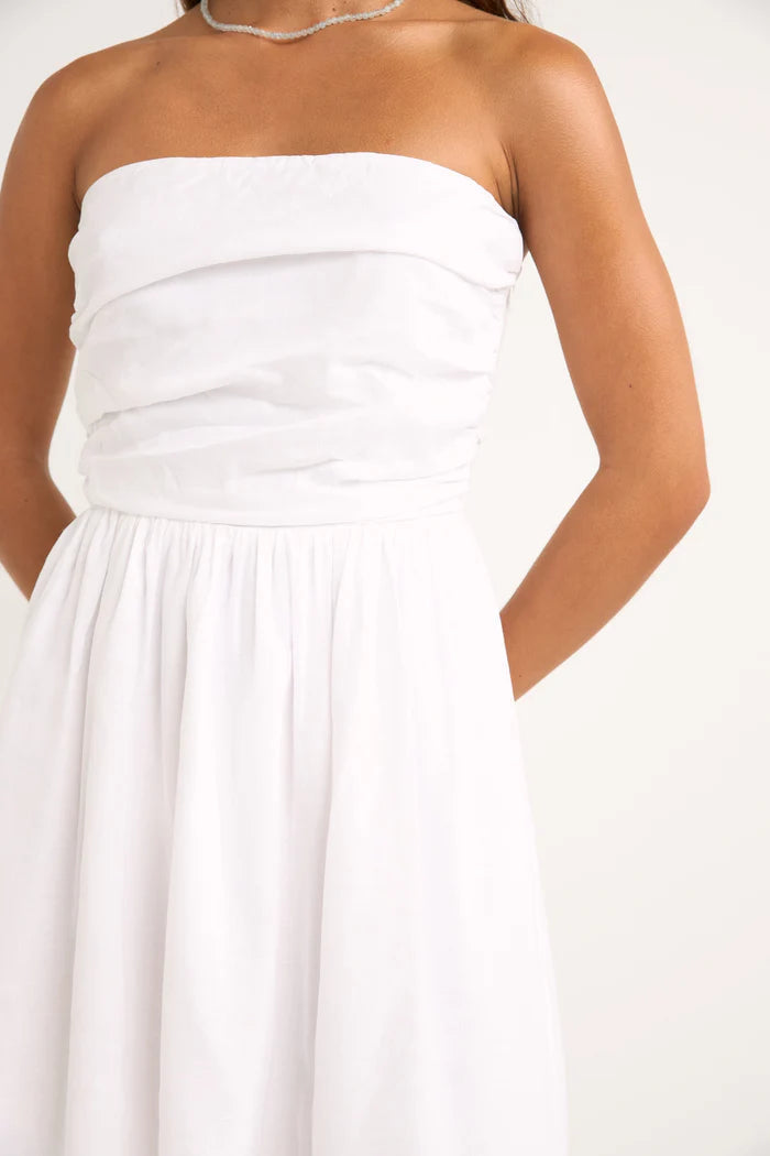 Rhythm Mala Mini Dress WHT XS