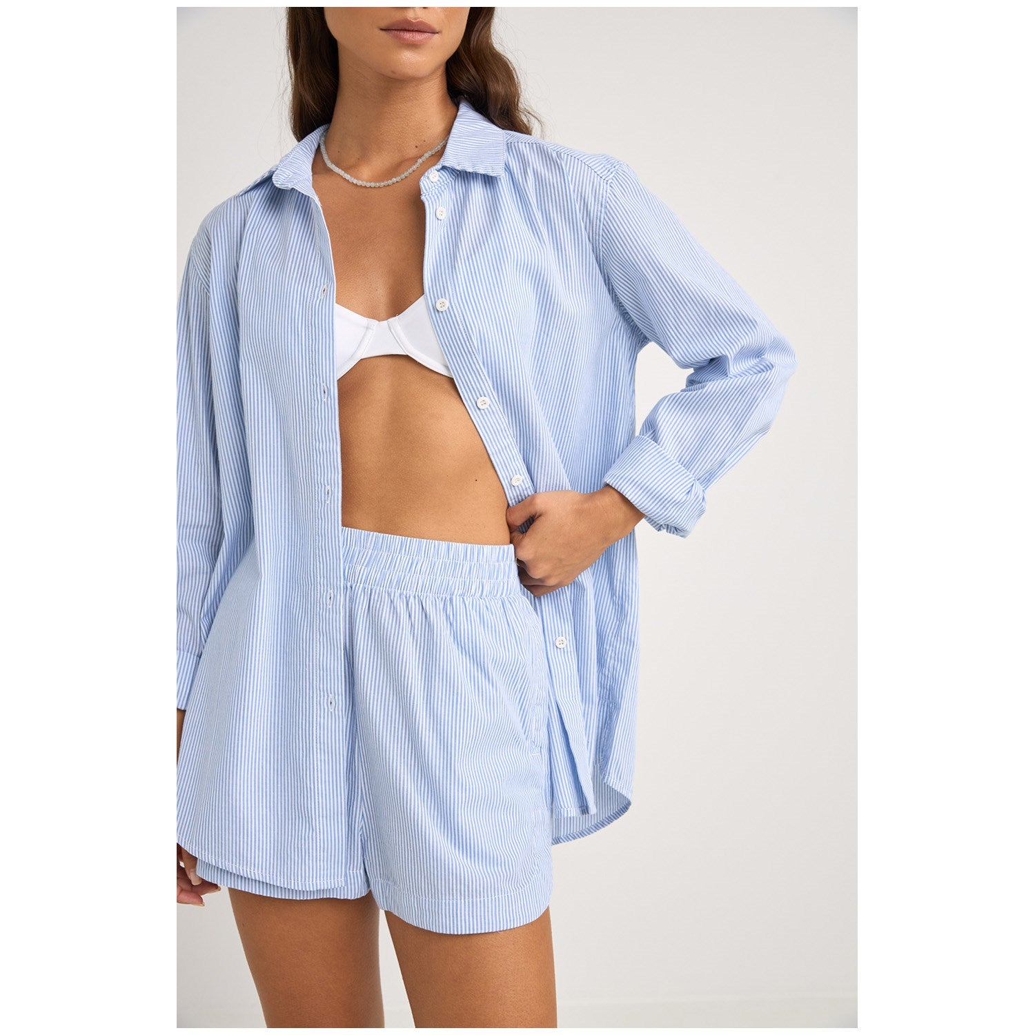 Rhythm Zephyr Stripe Short BLU XS