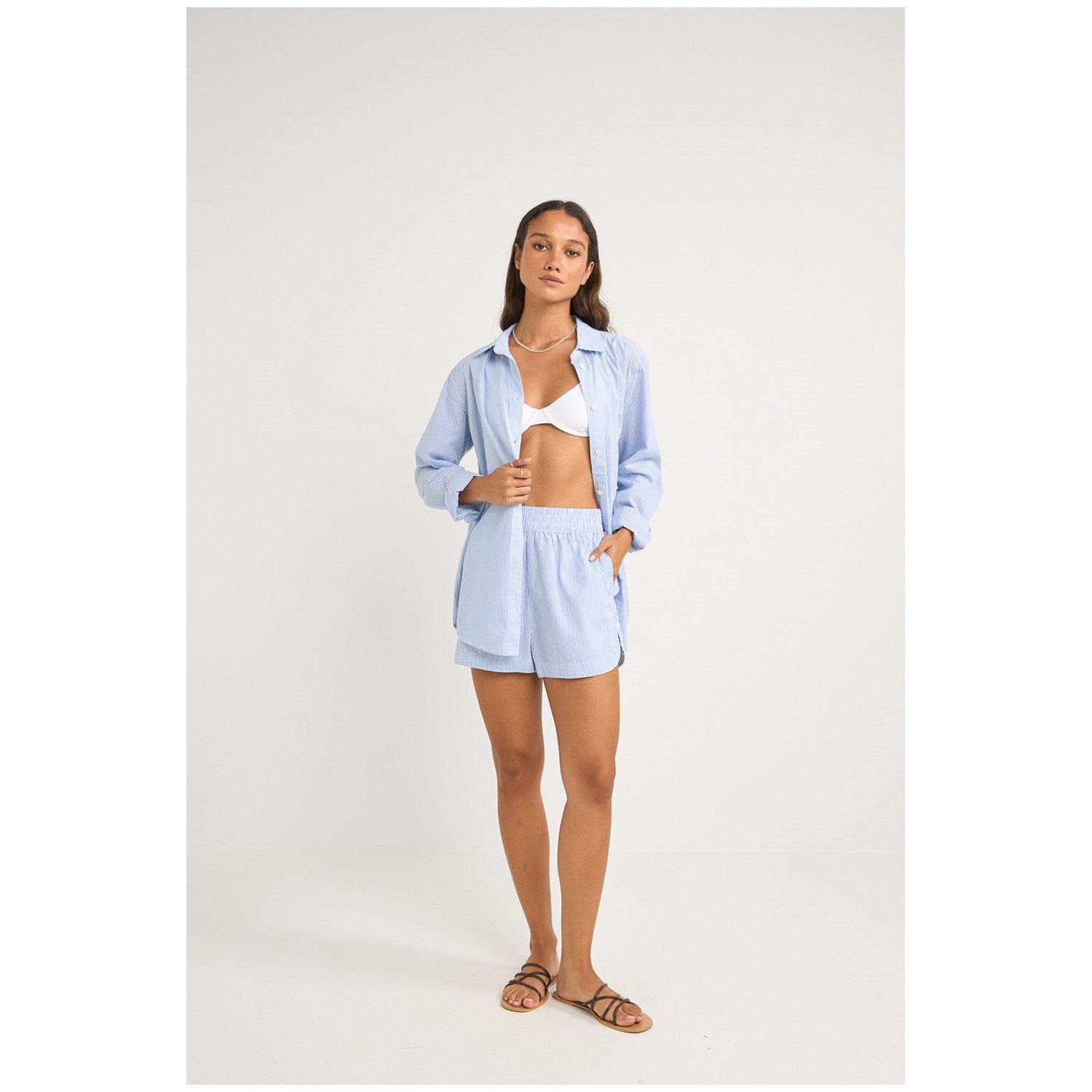 Rhythm Zephyr Stripe Short BLU L