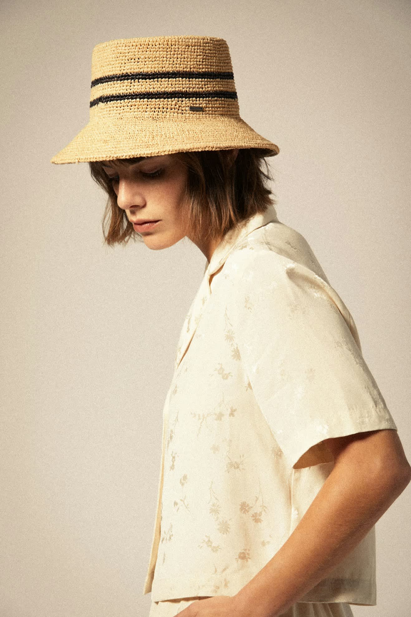 Brixton Silky SS Jacquard Button Down WHCFJ S