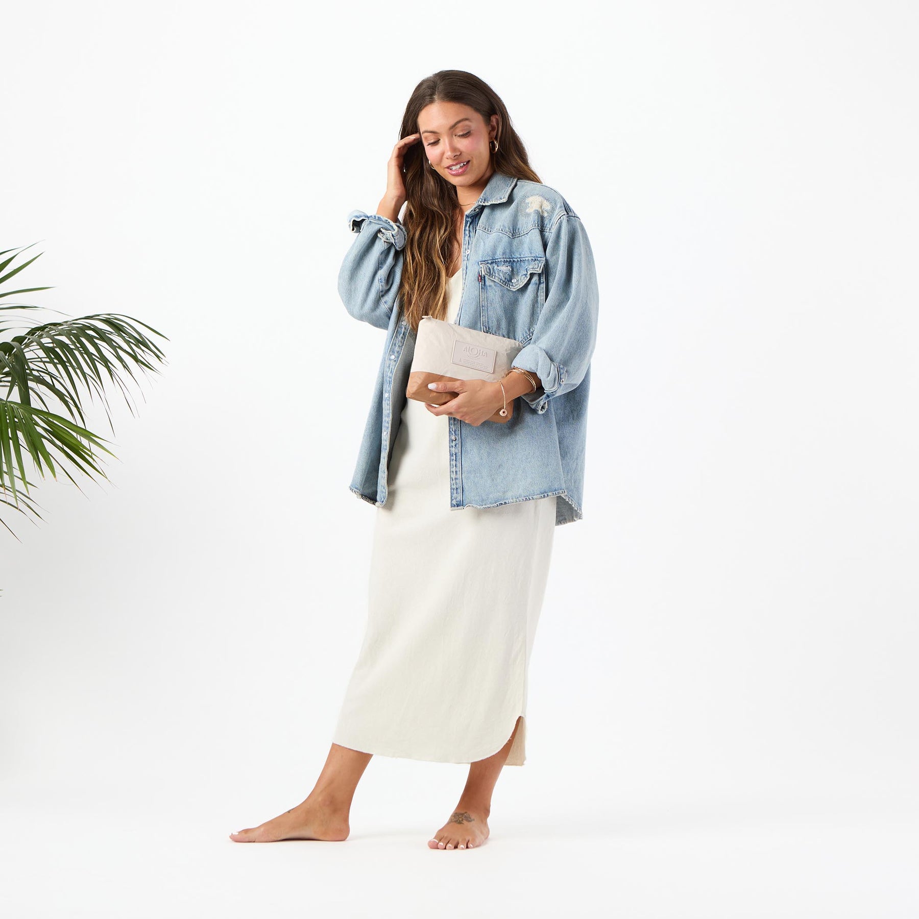 Aloha Small Dipped Bag - Toffee/Sandstone