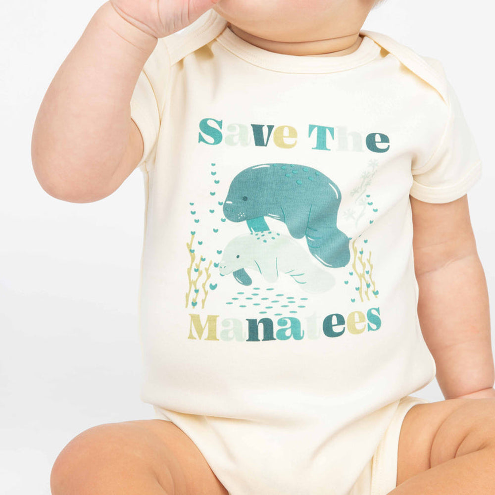 Emerson and Friends Baby Onesie SaveManatees 3-6M