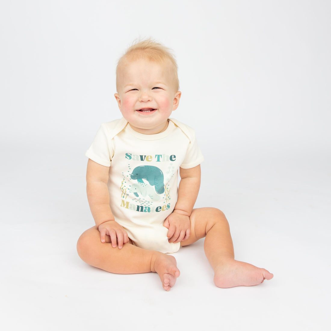 Emerson and Friends Baby Onesie SaveManatees 3-6M