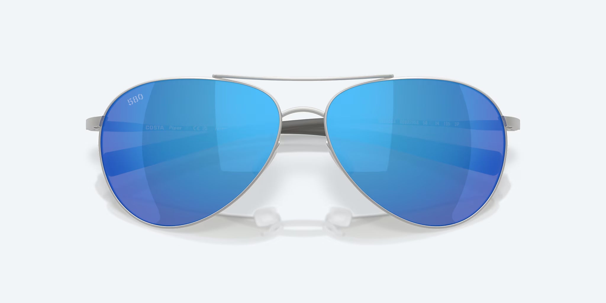 Costa Del Mar Piper Sunglasses SatinSilver BlueMirror 580G