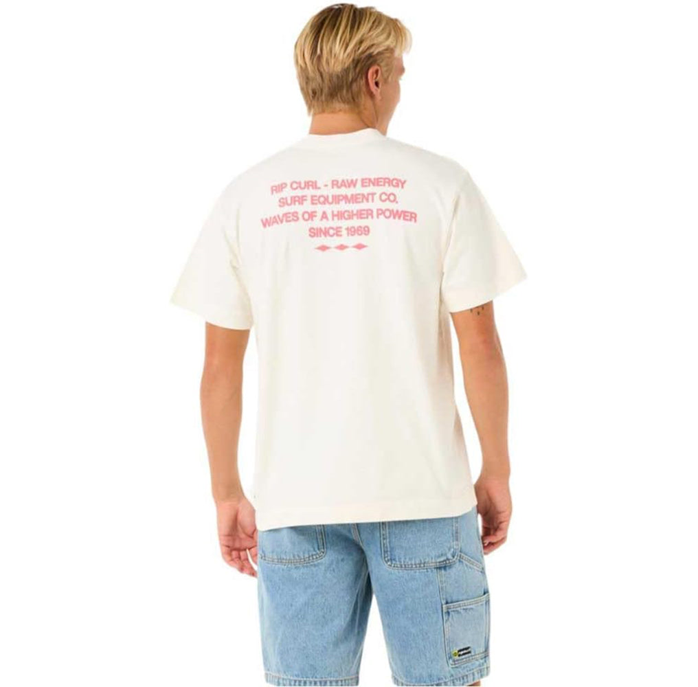 Rip Curl Raw Energy Dolphin SS Tee 3021-Bone XL