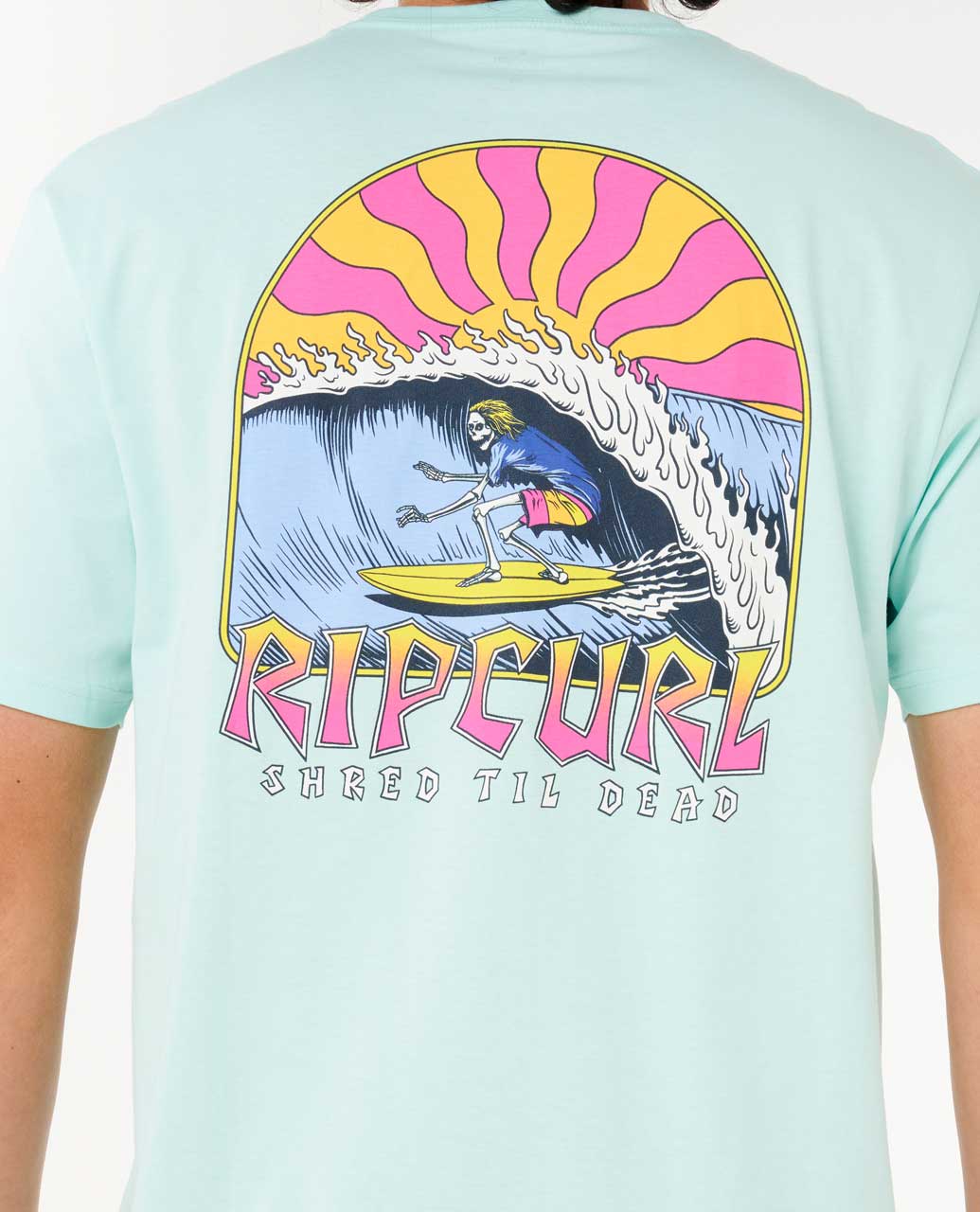 Rip Curl Shred Til SS Tee 8089-LightAqua S