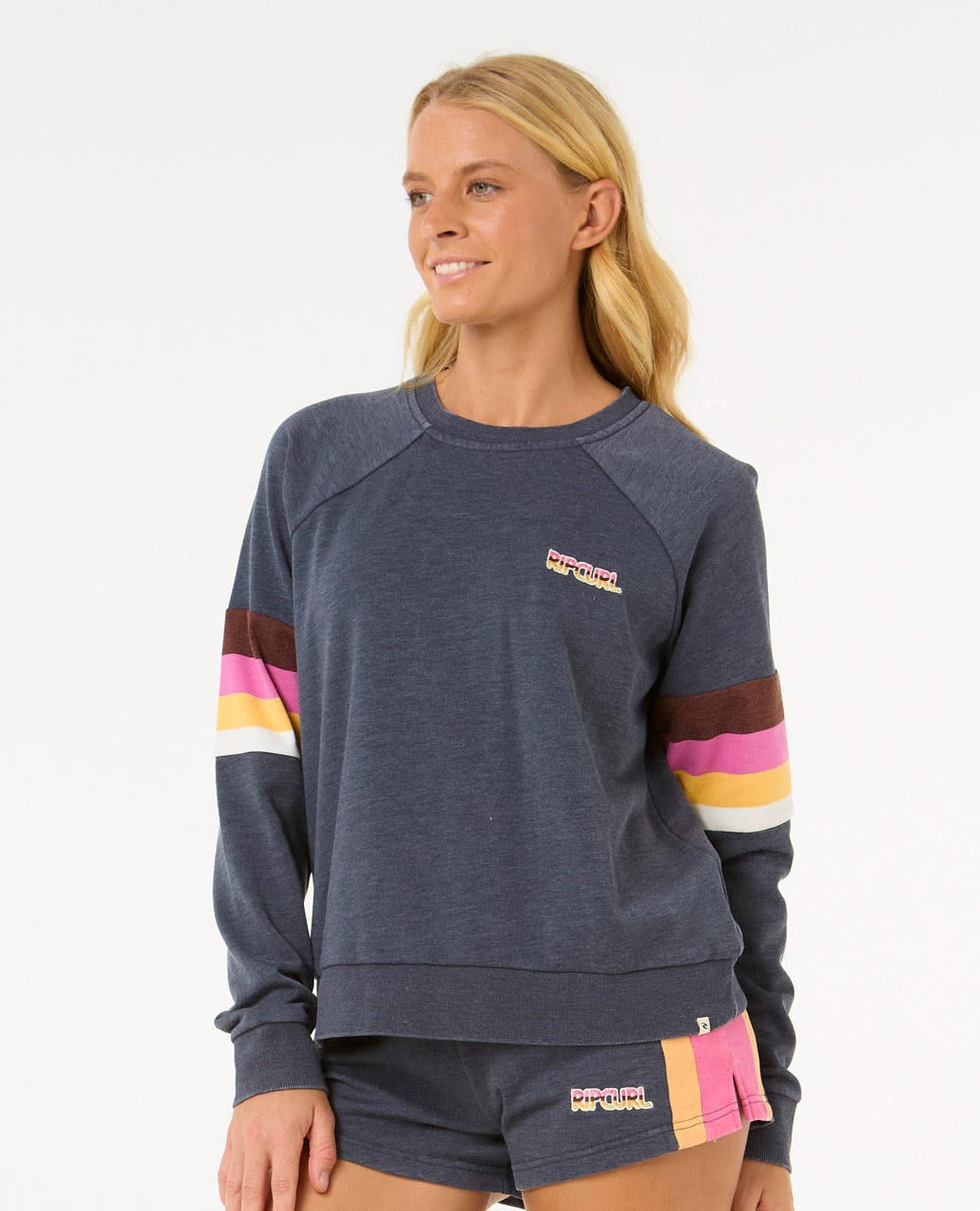 Rip Curl Las Dalias Raglan Crew 0049-Navy L