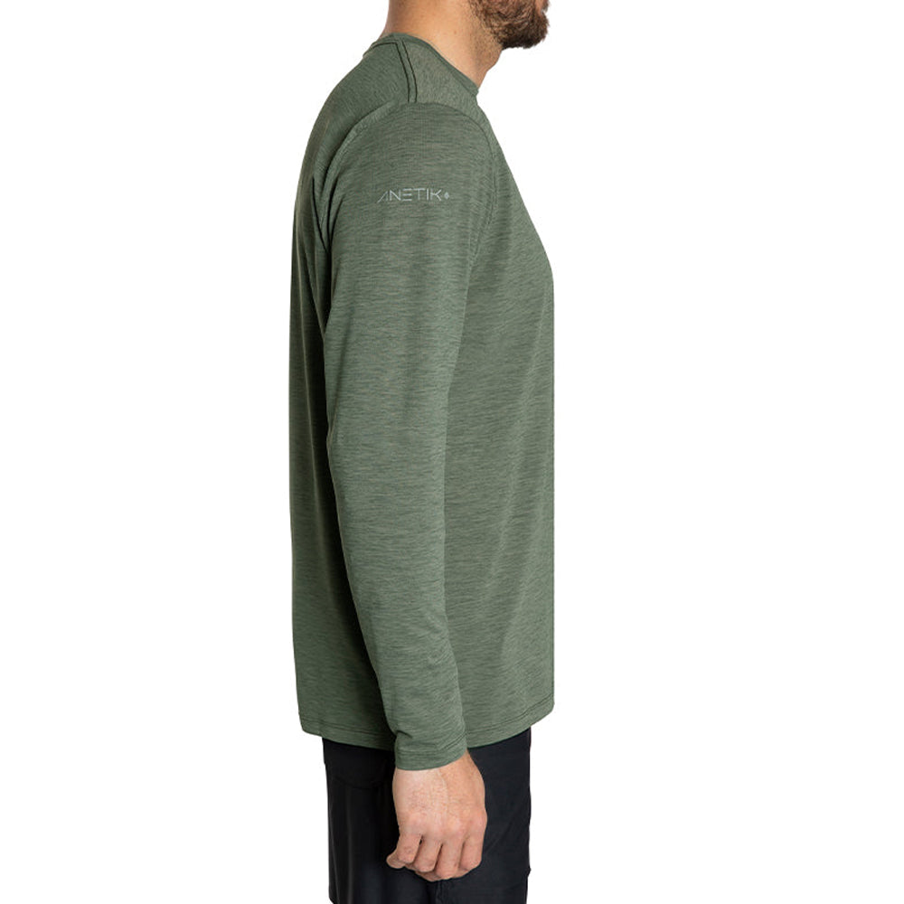 Anetik Low Pro Tech LS Tee DarkOliveHeather L