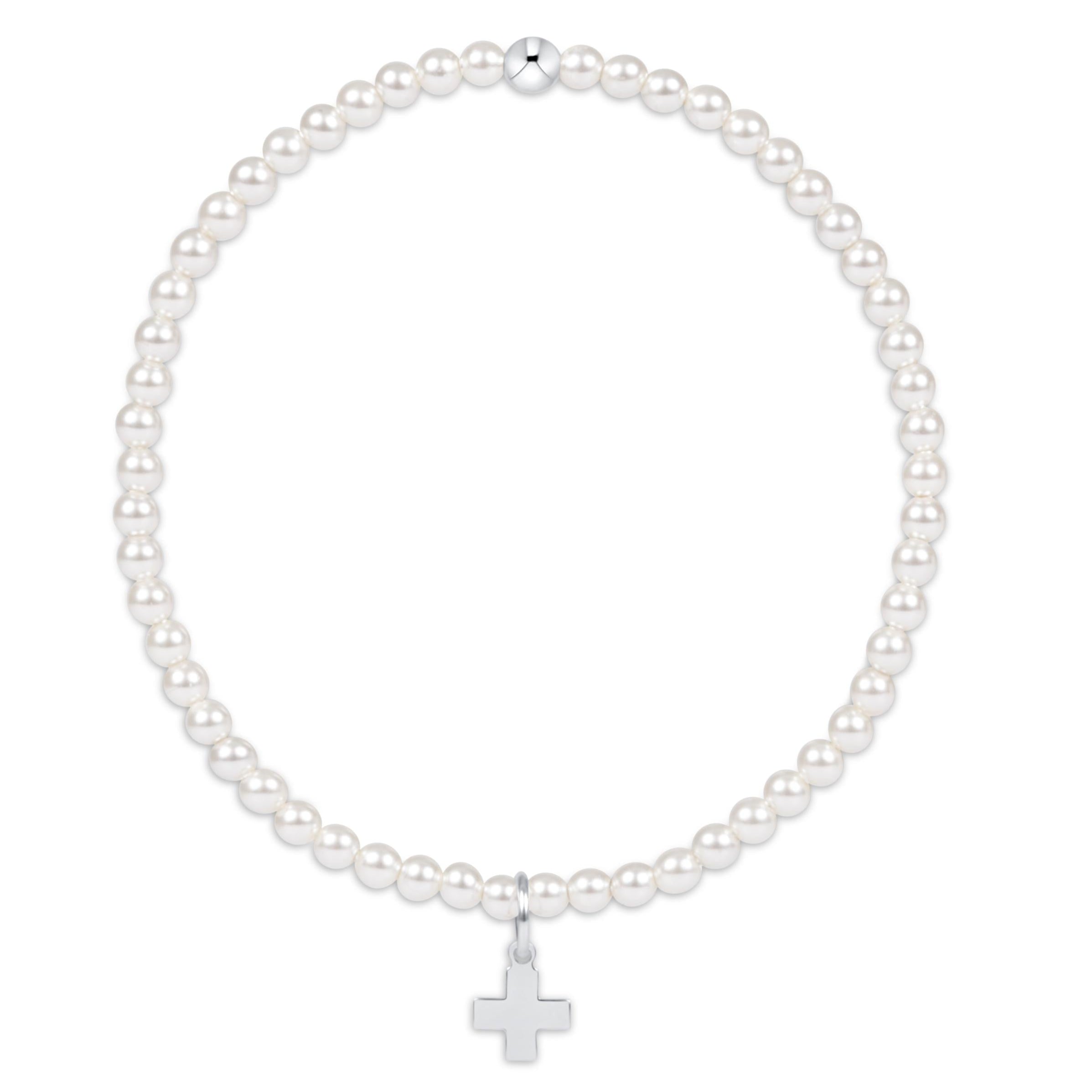 Enewton Classic Pearl Beaded Bracelet SignitureCrossSmall 3mm