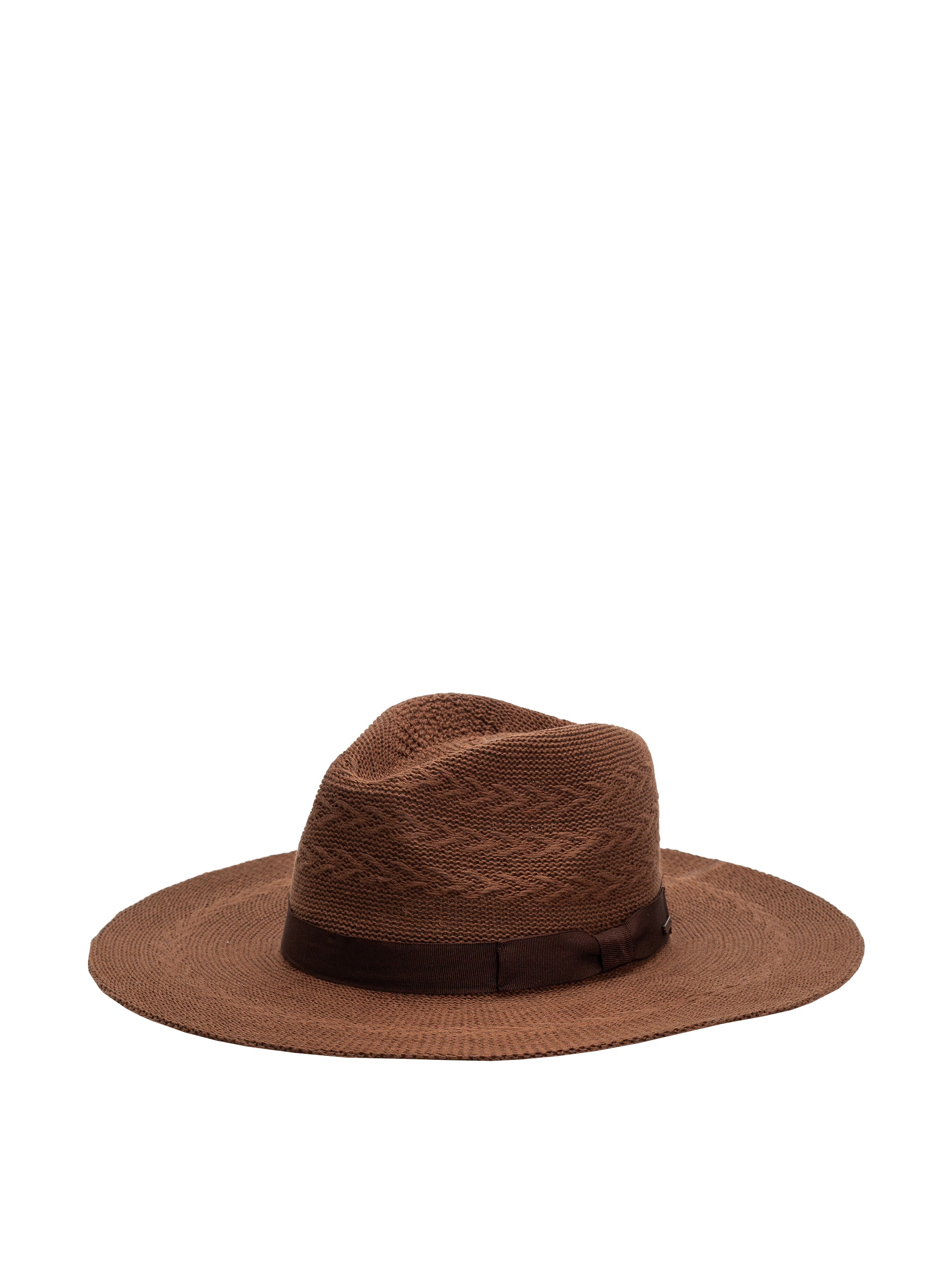 BRIXTON LYONS KNIT PATTERN PACKABLE HAT COFFEE M-L
