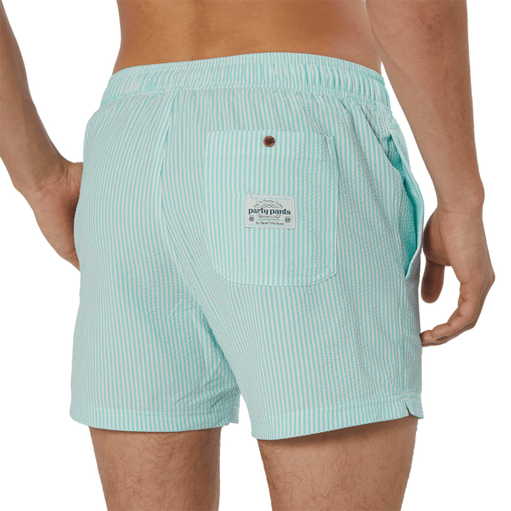 Party Pants Chapter Party Striped Short ARBL-ArubaBlue XL