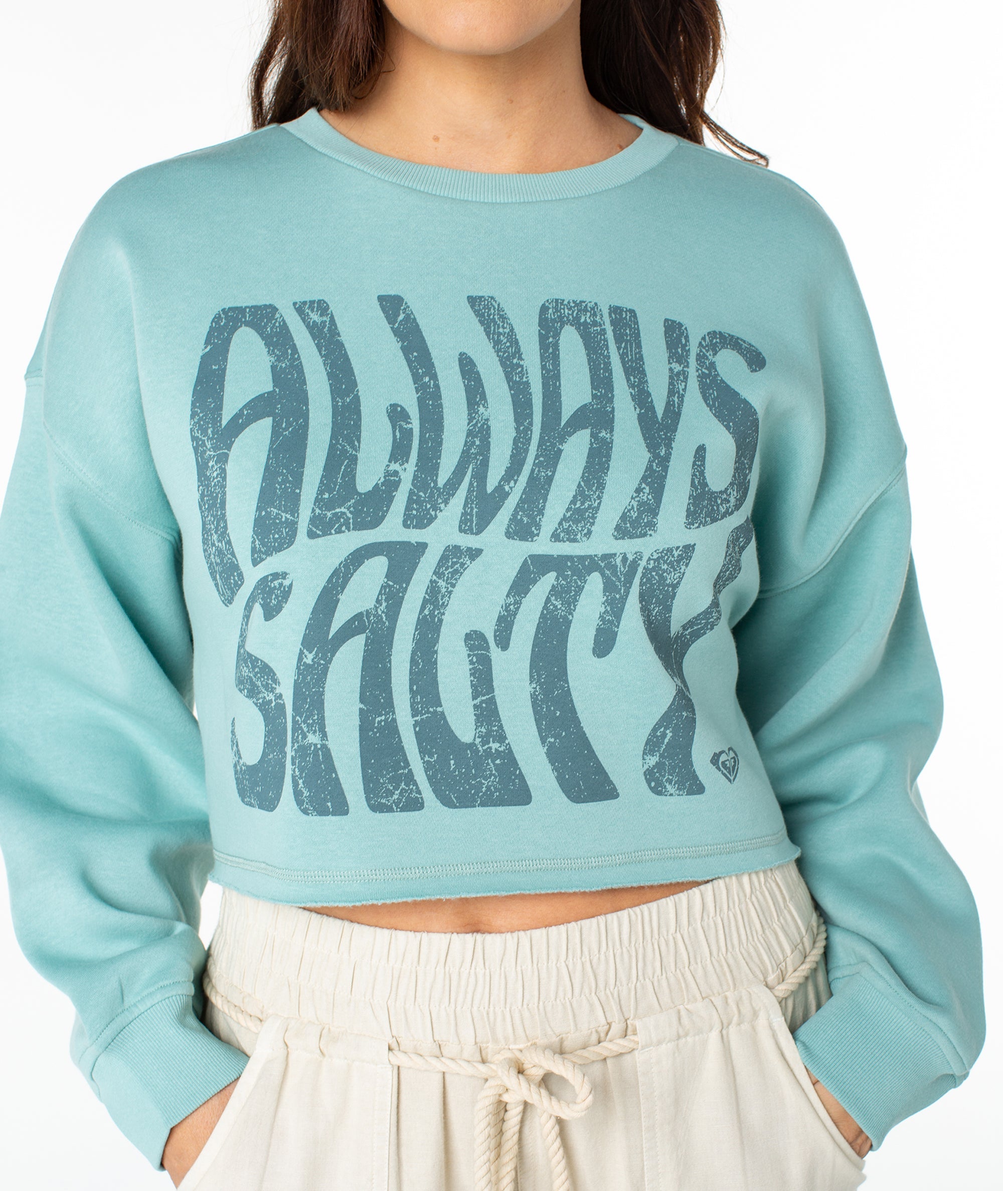 Roxy Morning Hike Crop Sweatshirt BSG M