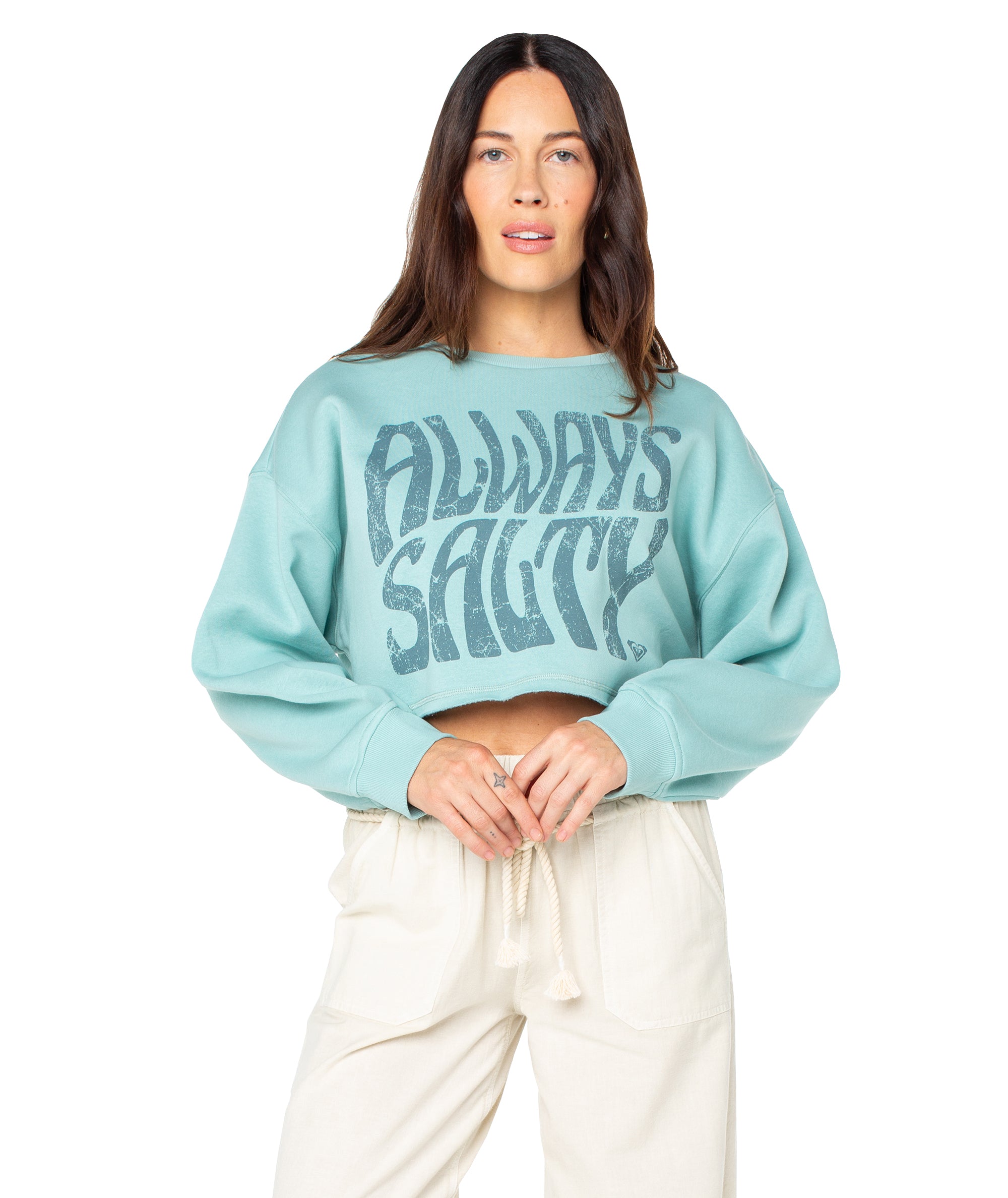 Roxy Morning Hike Crop Sweatshirt BSG L