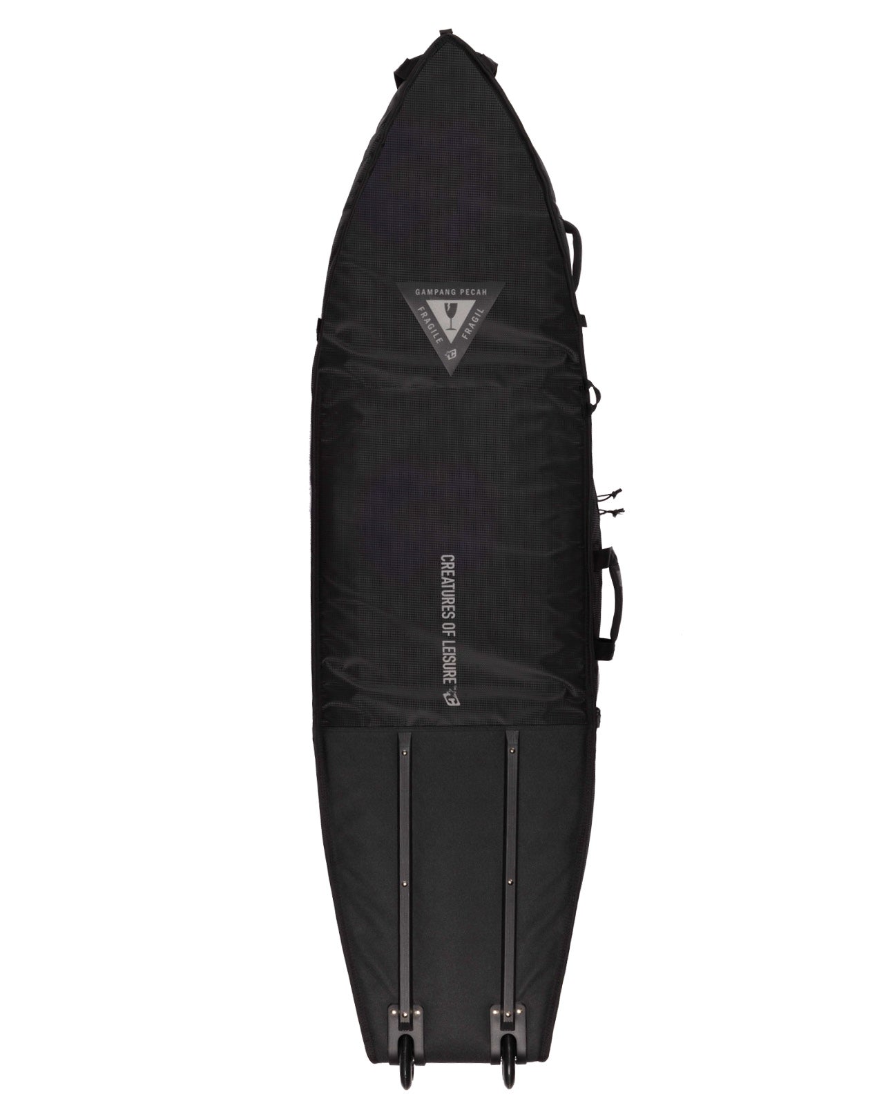 Creatures of Leisure Quad Wheely Shortboard Boardbag Black-Silver 6ft7in