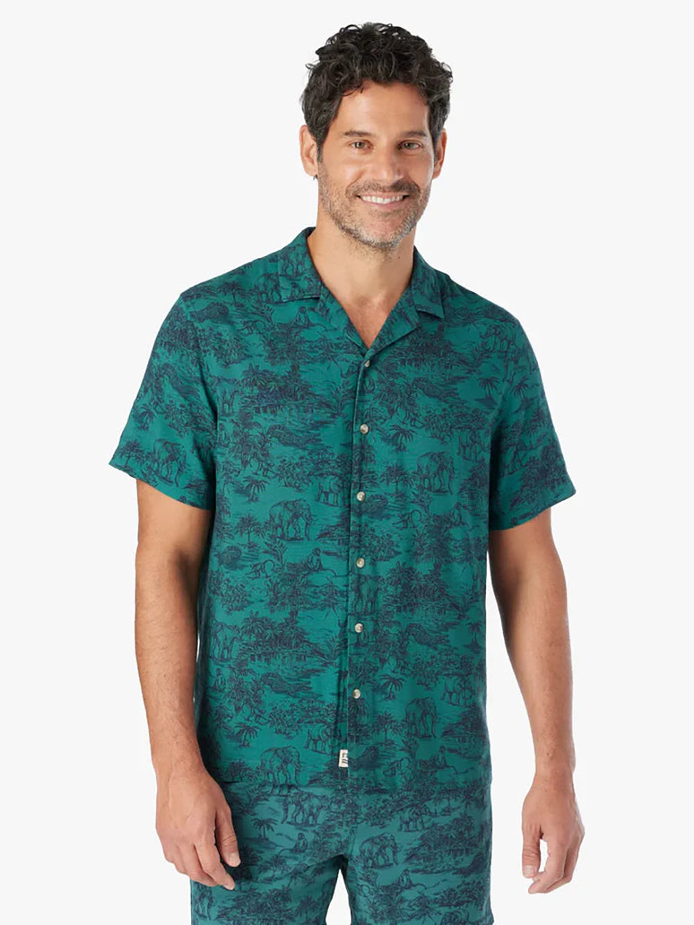 Fair Harbor Marina Camp White Locus SS Woven JungleToile XL