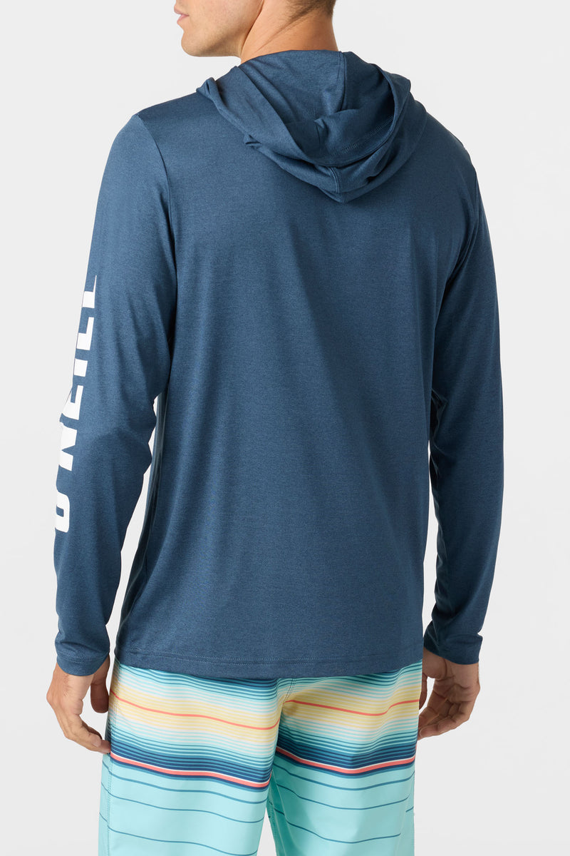 O'NEILL TRVLR UPF HOODED L/S- SWELL NVH-NAVY HEATHER L