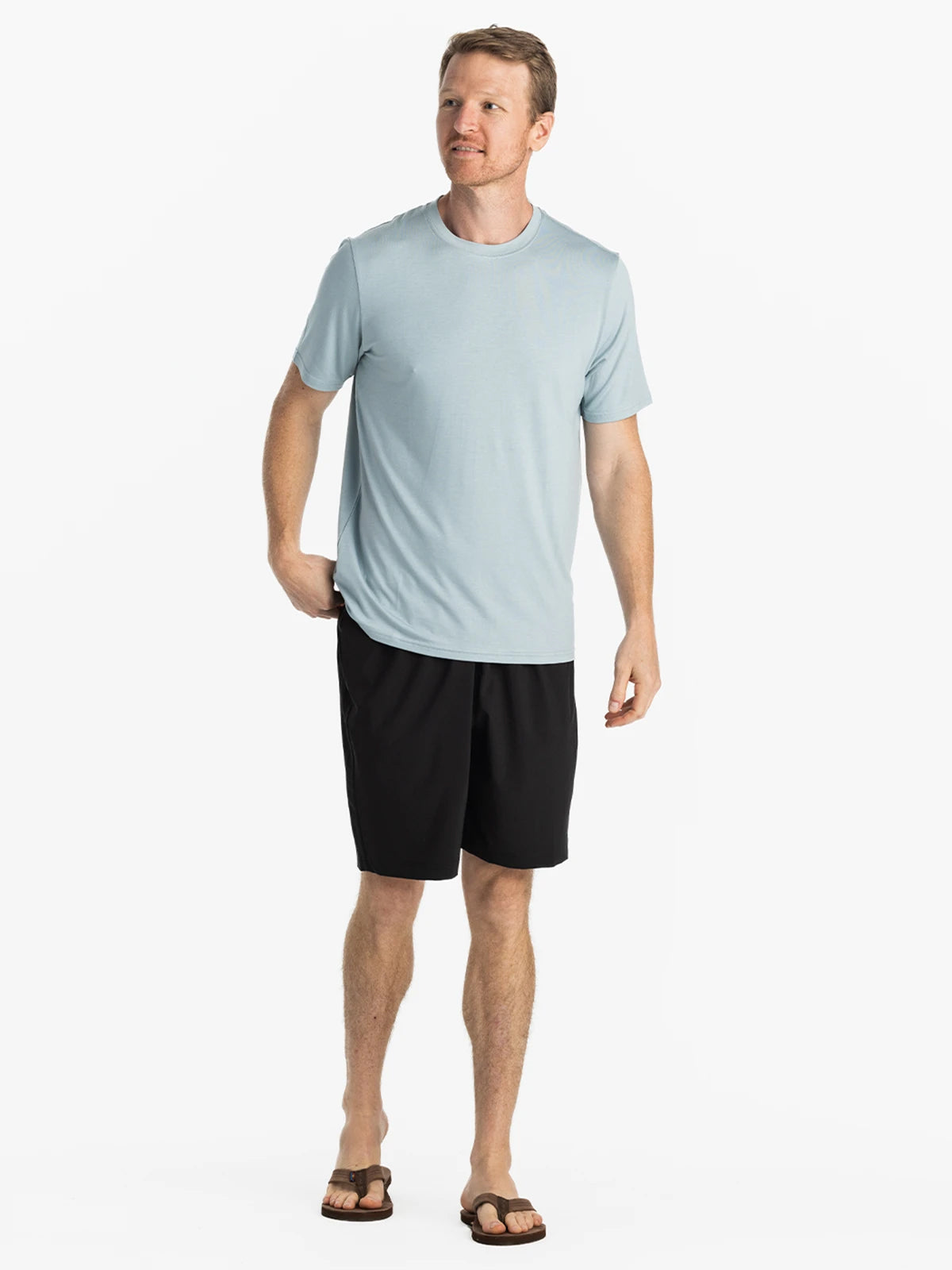 Free Fly Bamboo Motion Tee Ocean-Mist L