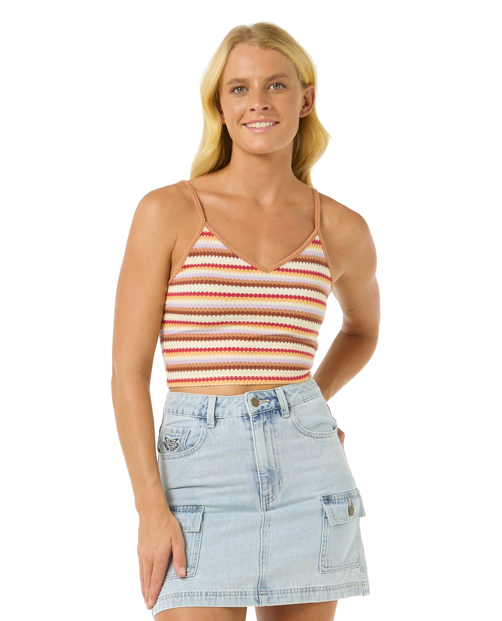 RIP CURL BOBBI STRIPE CAMI 8817-Multi S