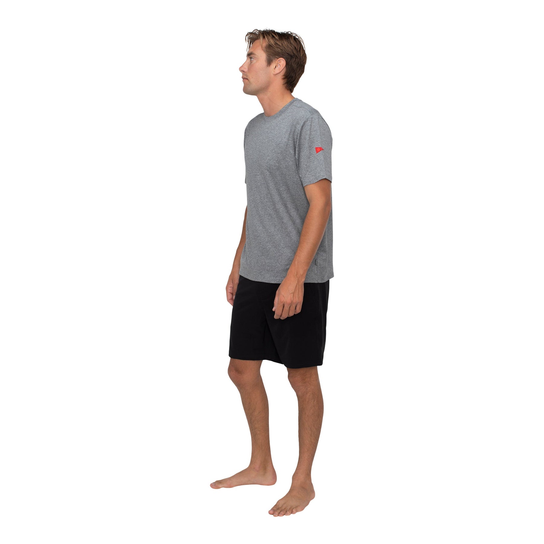 Florence Marine X Adapt Short Sleeve UPF Shirt LHG-Light Heather Grey S