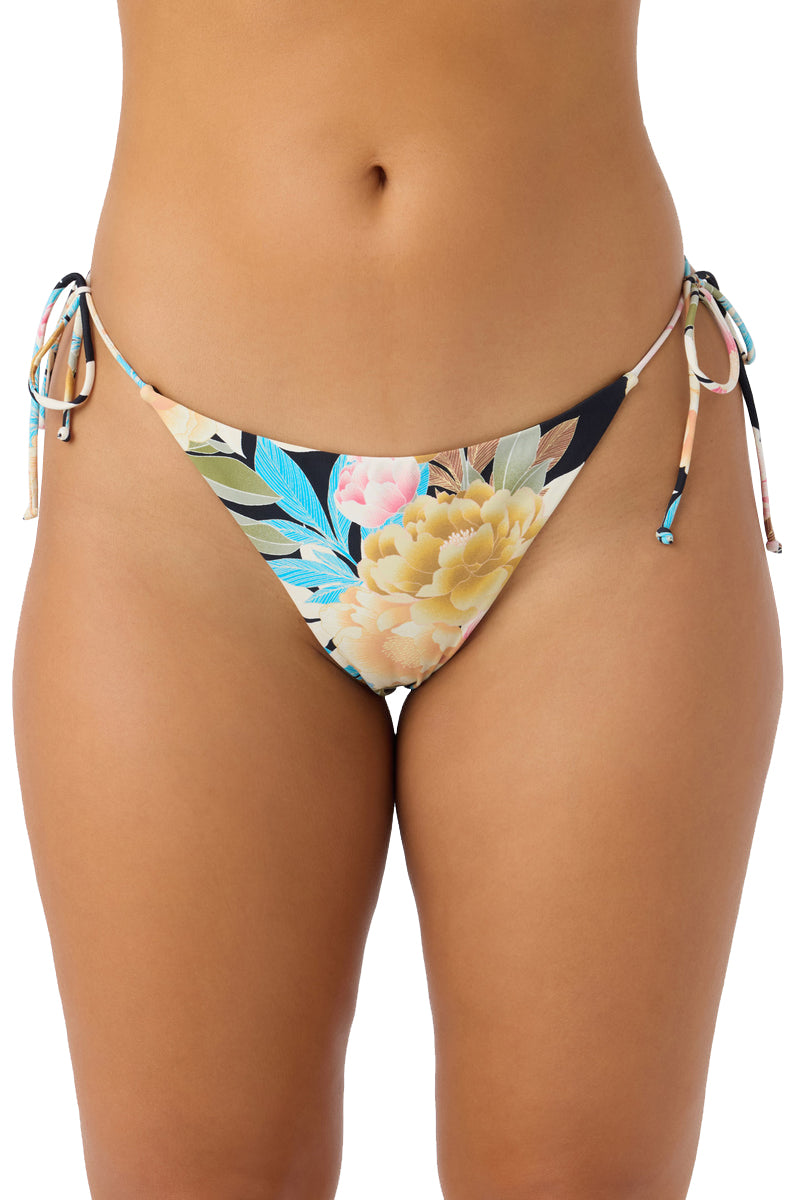 O'Neill Mikah Floral Lucky Bay Bikini Bottom BLK L
