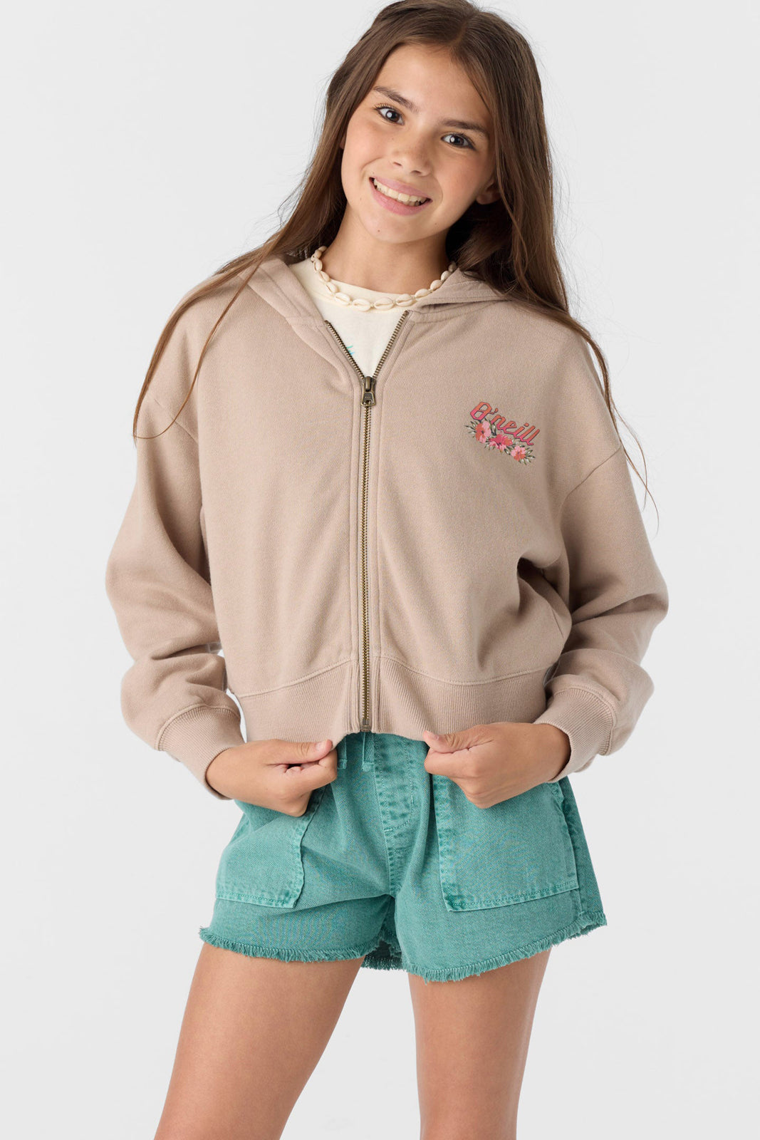 O'Neill Girls Darcie Zip Hoodie TOB M