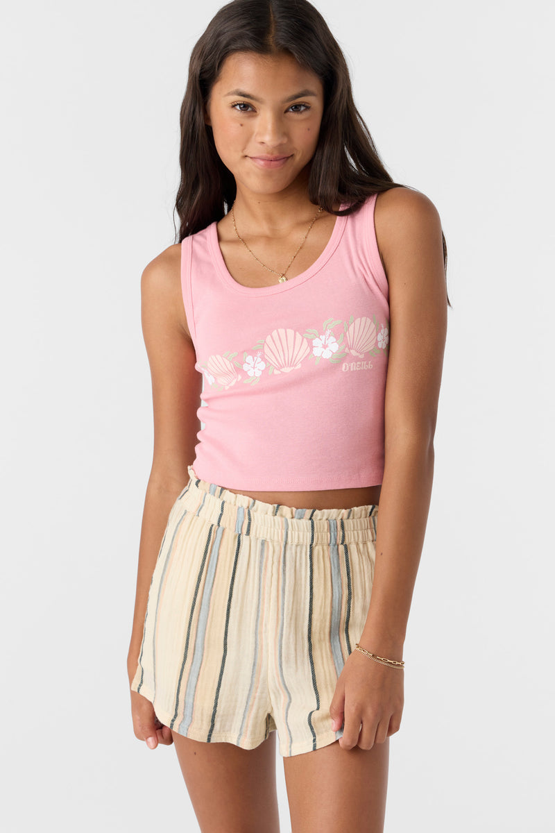 O'neill Girls Carlita Short Jacey Stripe IVR L