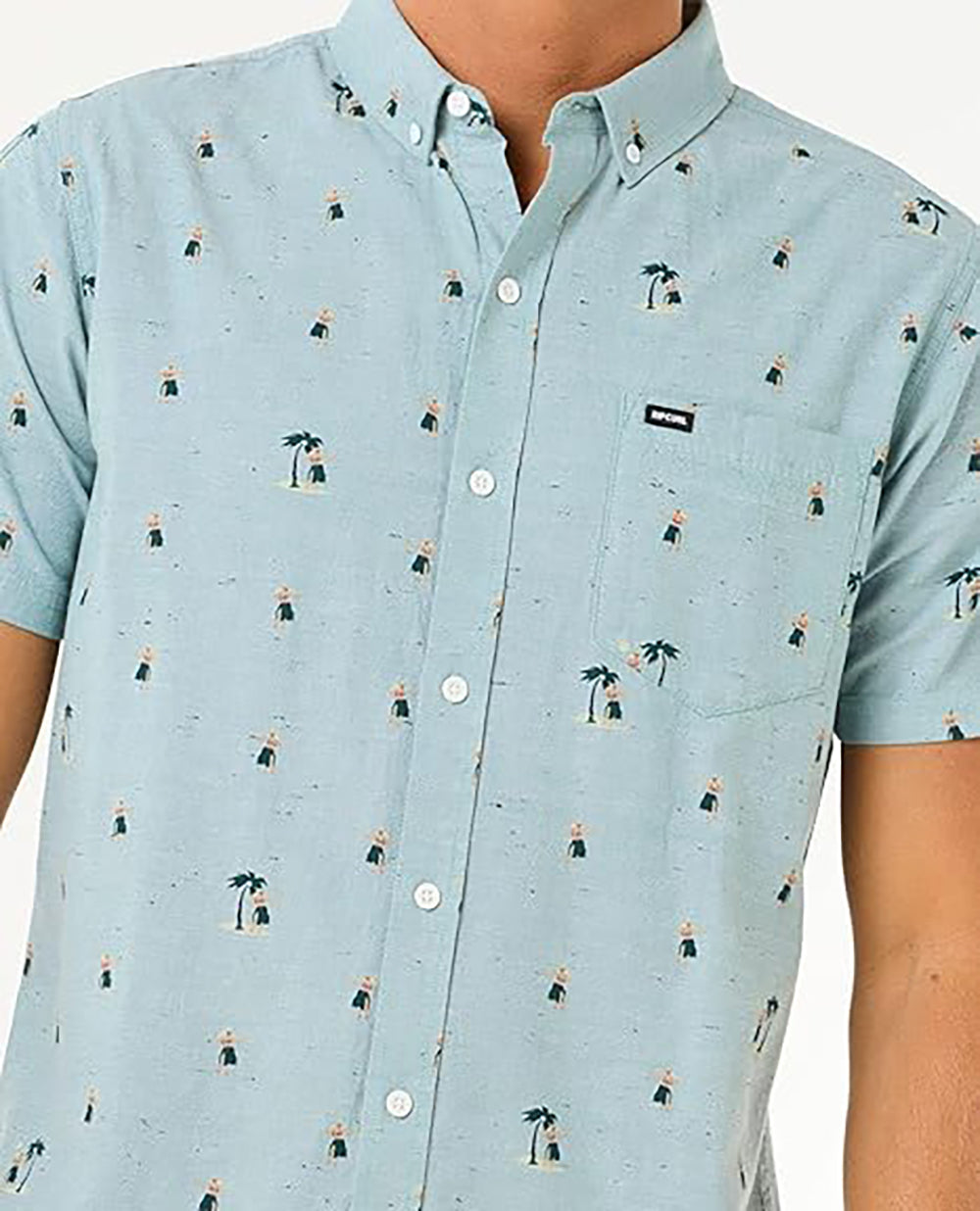 Rip Curl Hula Breach SS Shirt 3038-Blue Lagoon M