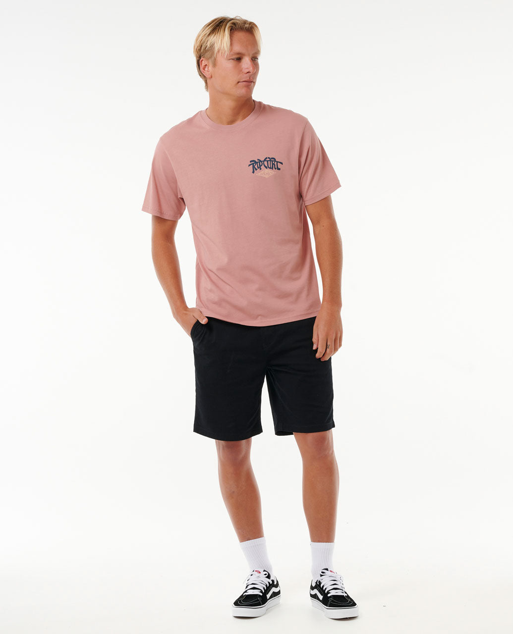 RIP CURL SHRED TILL DEAD TEE 8543-MUSHROOM M