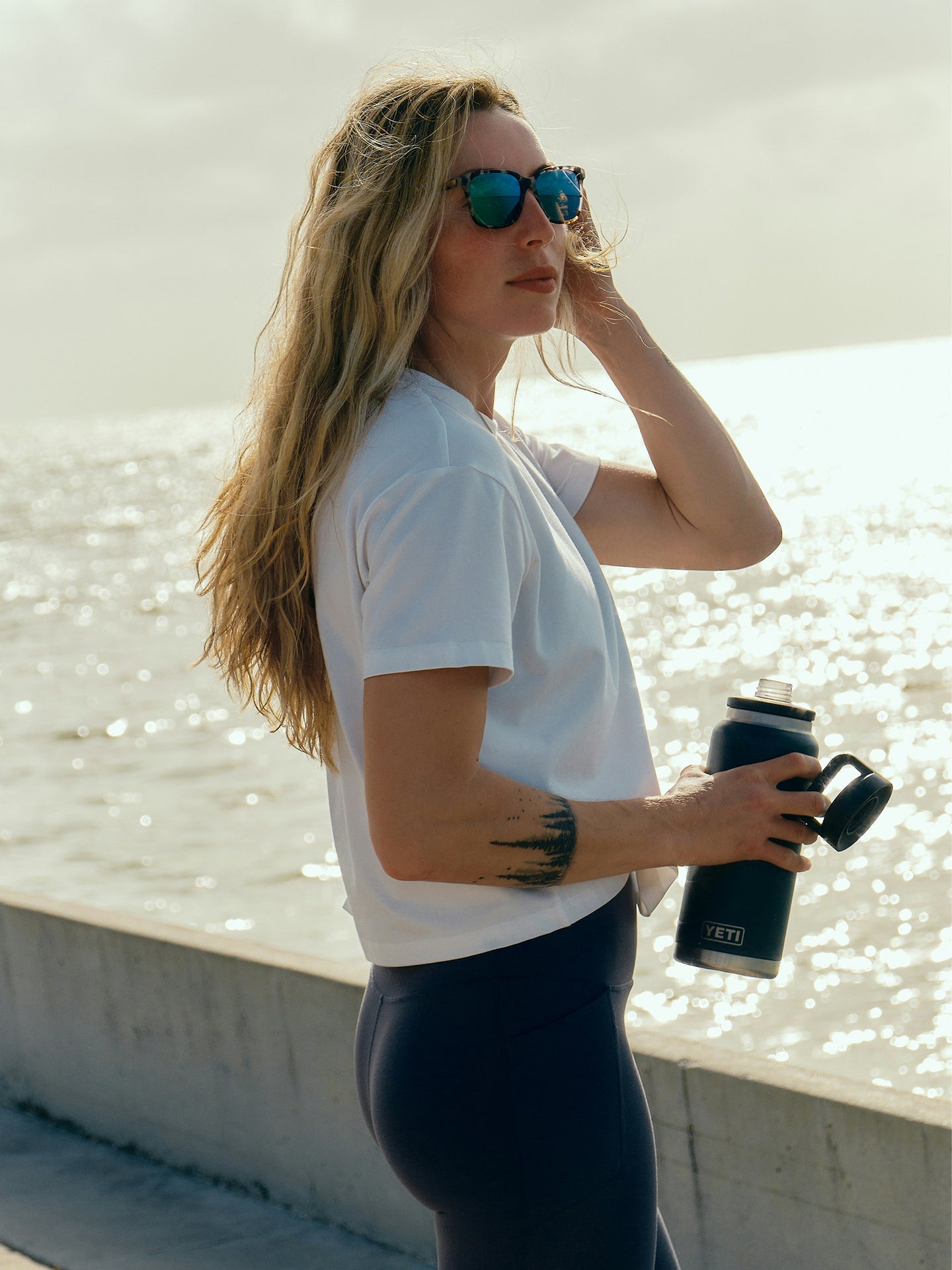 Free Fly Bamboo Current Boxy Tee BrightWhite L