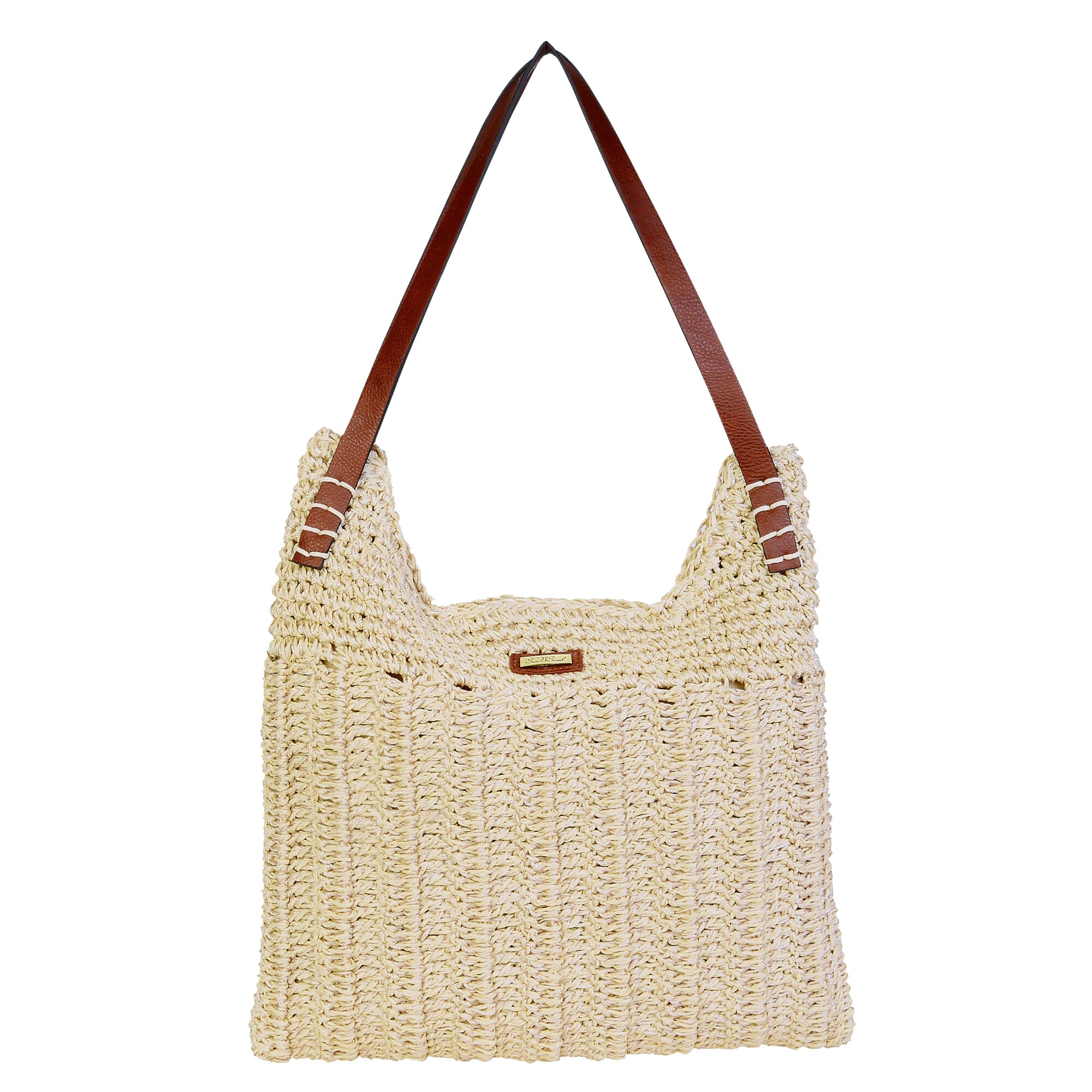 SUN N SAND PAPER CROCHET SHOULD TOTE NATURAL