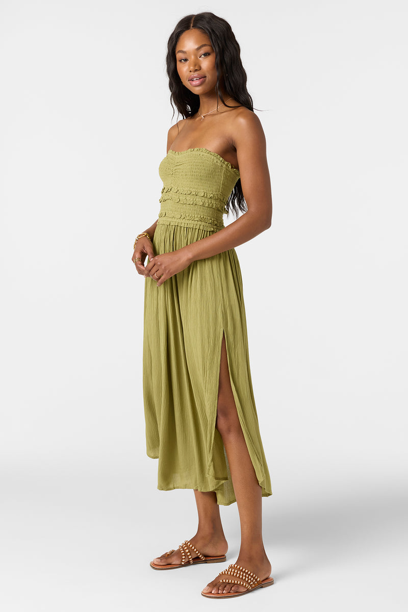 O'NEILL DEVYN MIDI DRESS MSS-MOSSTONE XS