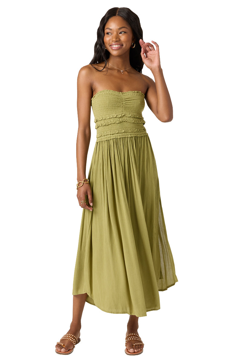 O'NEILL DEVYN MIDI DRESS MSS-MOSSTONE XS