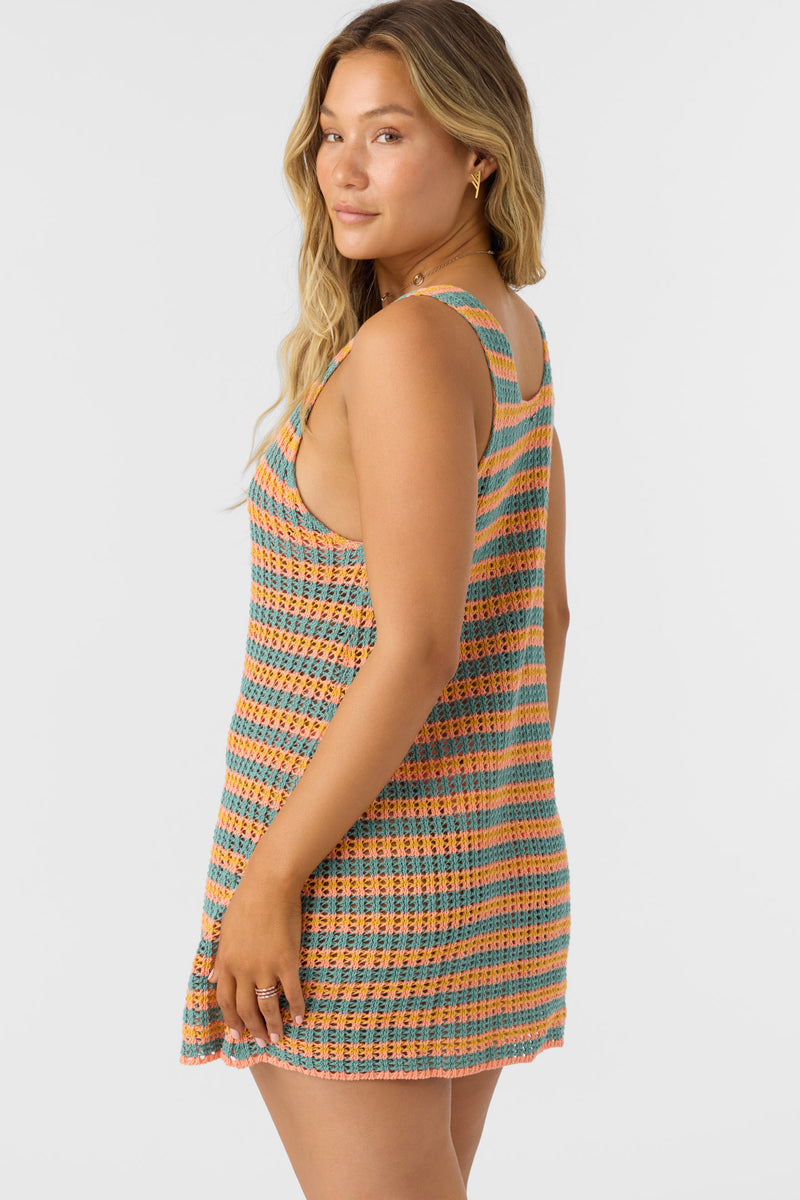 O'NEILL RYAN STRIPE MINI COVER-UP DRESS MUL M