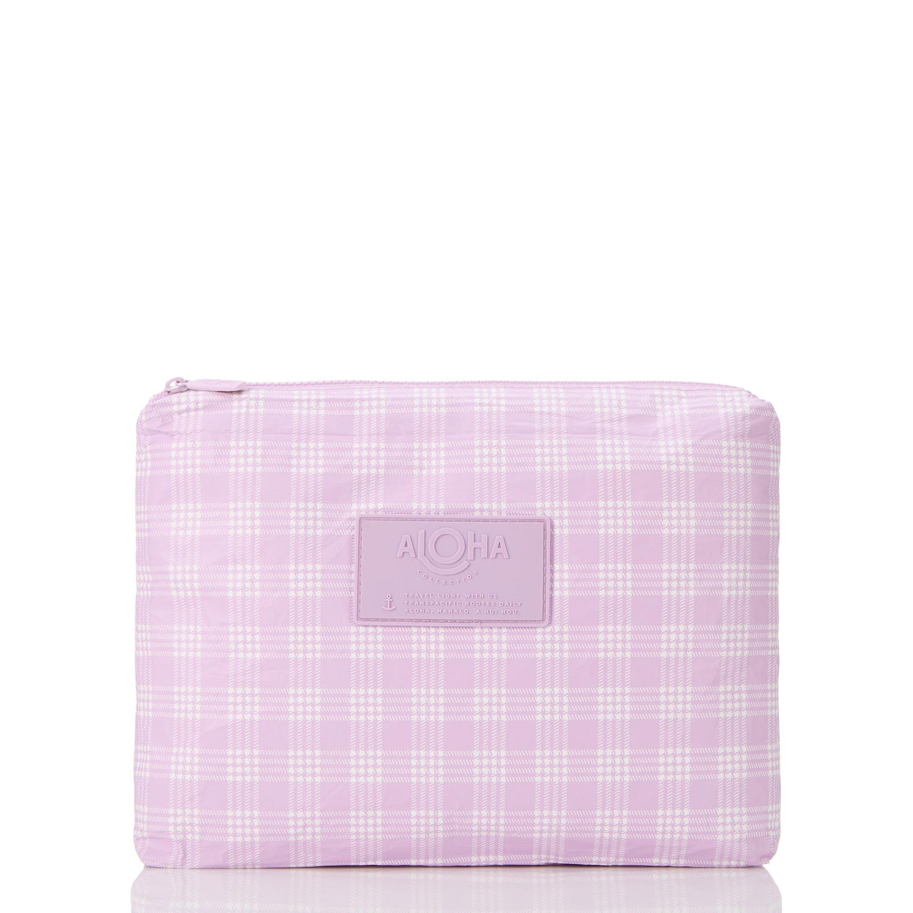 Aloha Mid Zip Clutch Palaka - Lavande OS