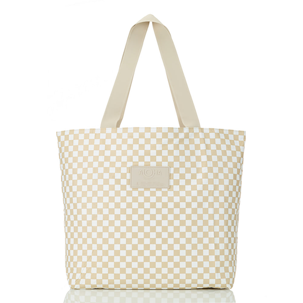 Aloha Day Tripper Tote Petite Check - Latte OS