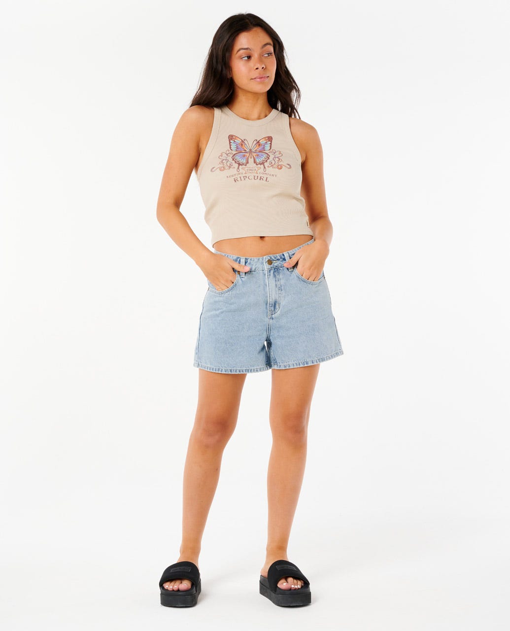 RIP CURL BUTTERFLY RIB TANK 0031-NATURAL M