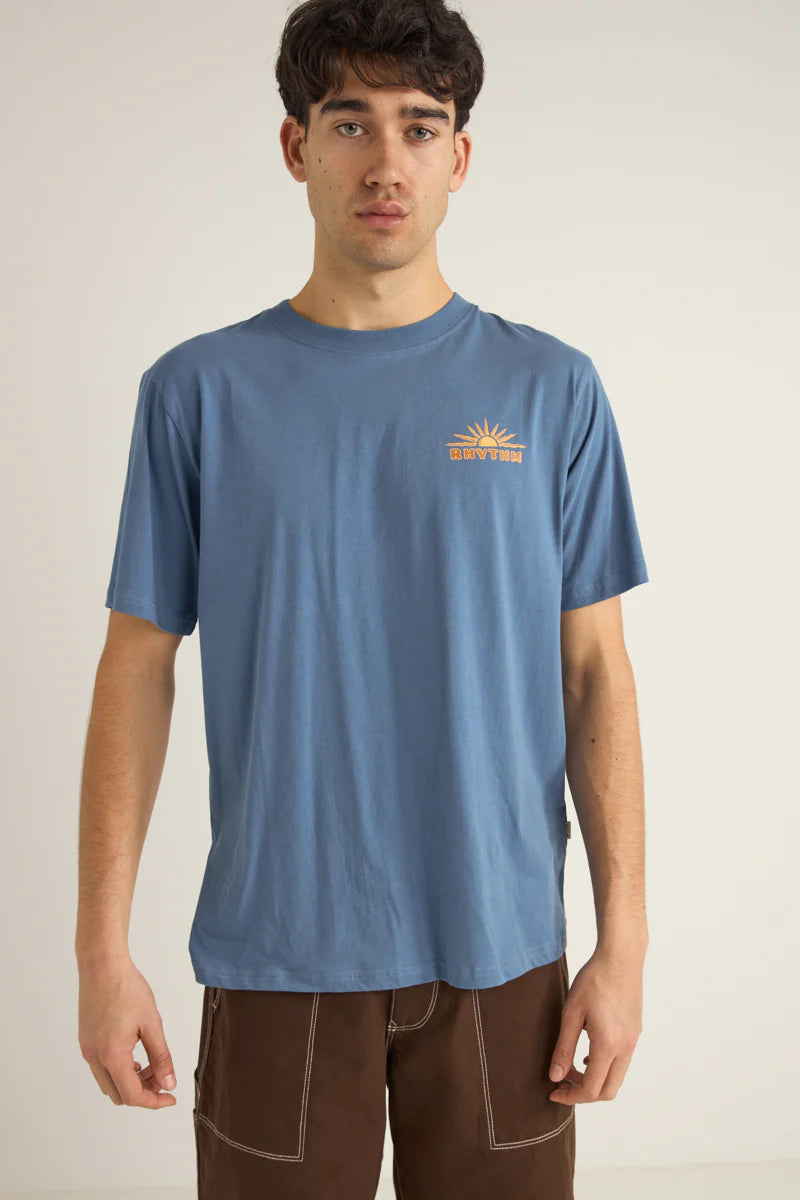RHYTHM FRAME SS T-SHIRT VBL-VINTAGE BLUE 3L