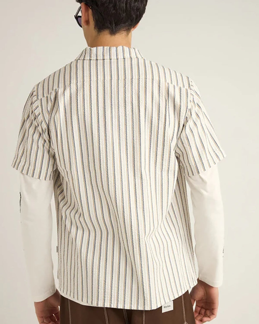RHYTHM SEERSUCKER STRIPE SS SHIRT WHT-WHITE 1S