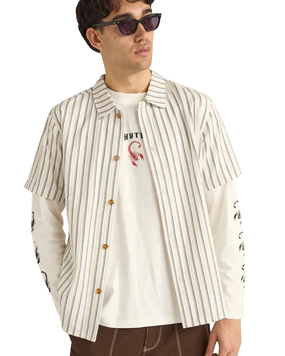 RHYTHM SEERSUCKER STRIPE SS SHIRT