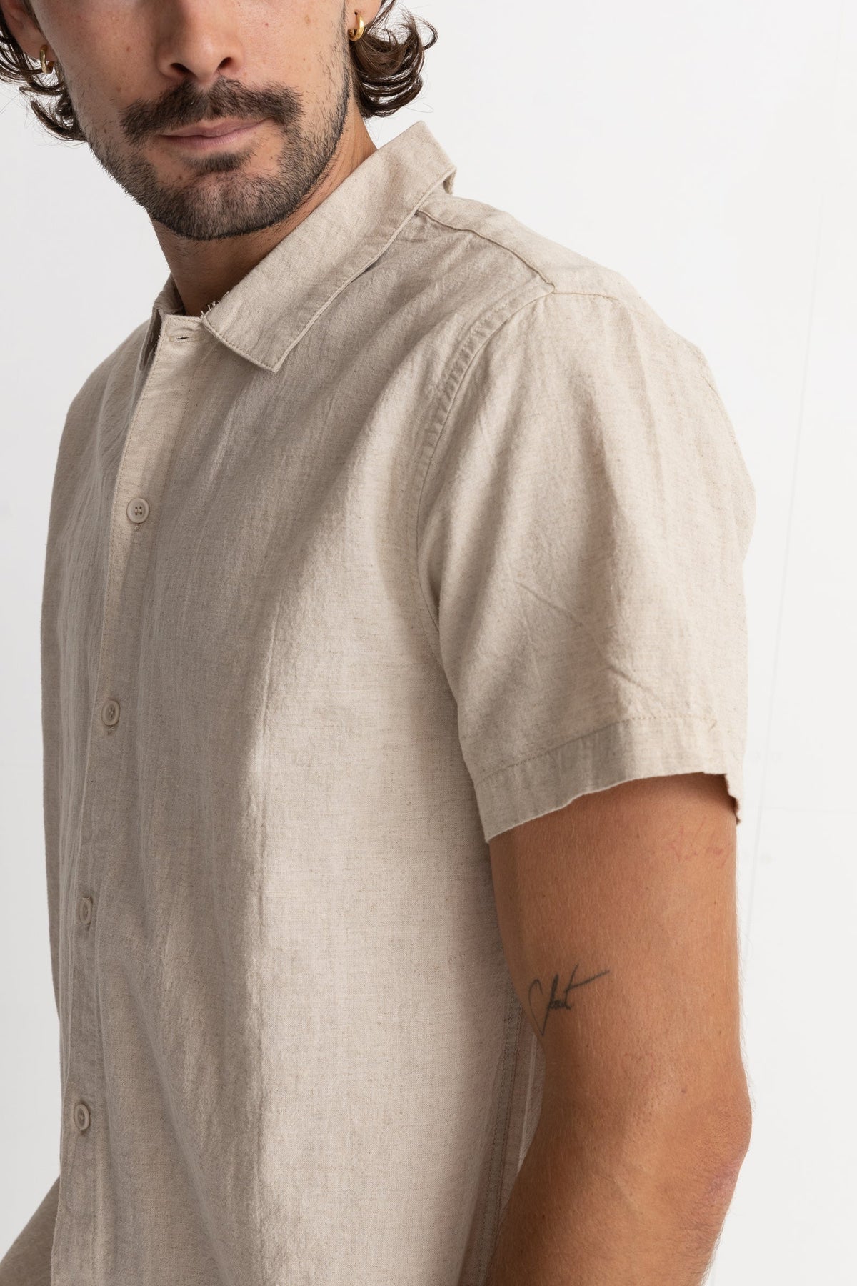 RHYTHM CLASSIC LINEN SS SHIRT SAN-SAND 2M