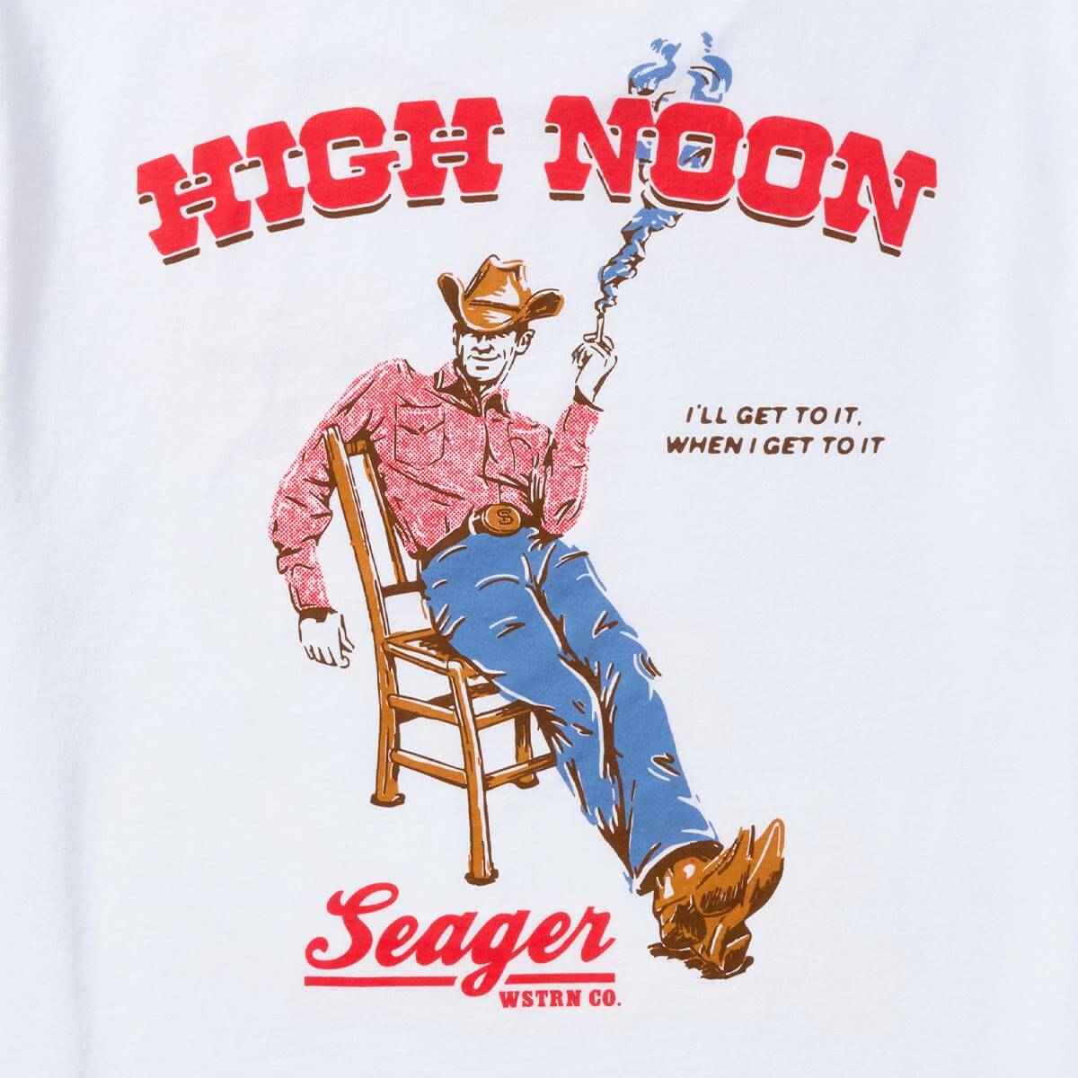 Seager High Noon SS Tee White XL