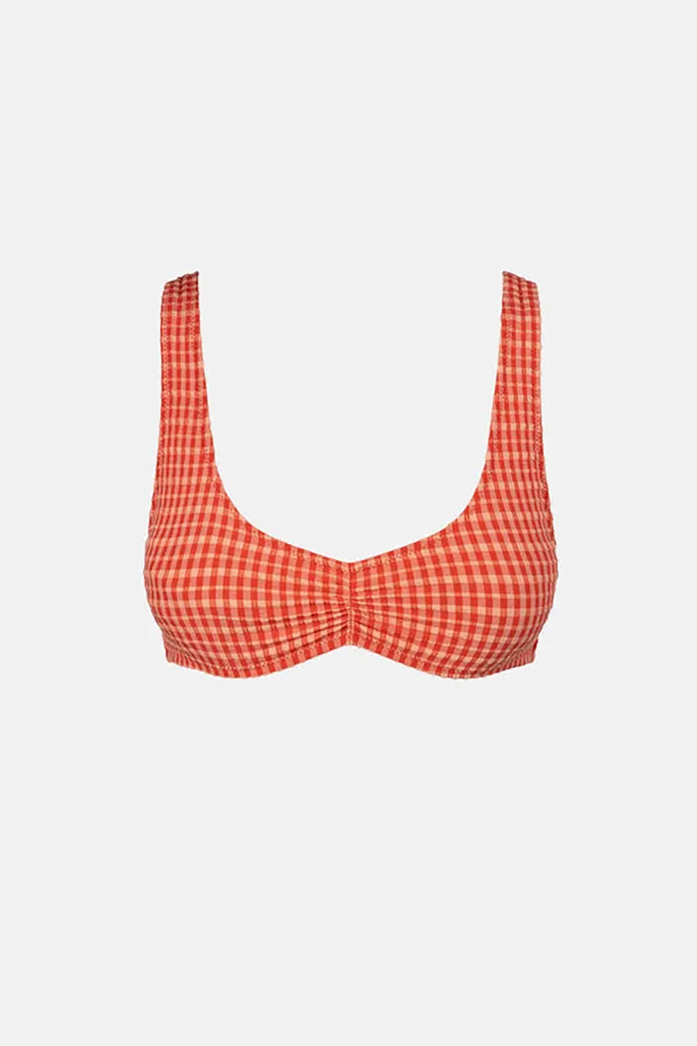 RHYTHM LOLA CHECK CROP TOP RED 4L