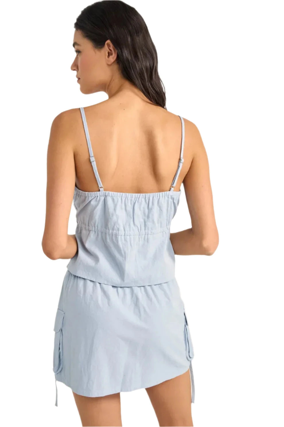 RHYTHM DOLLY RUFFLE TOP BLU-DUSTY BLUE 3M