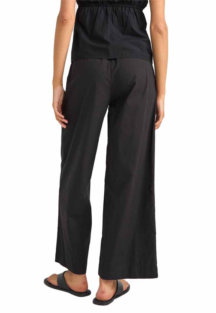 RHYTHM POSIE GATHERED PANTS BLK-BLACK 06
