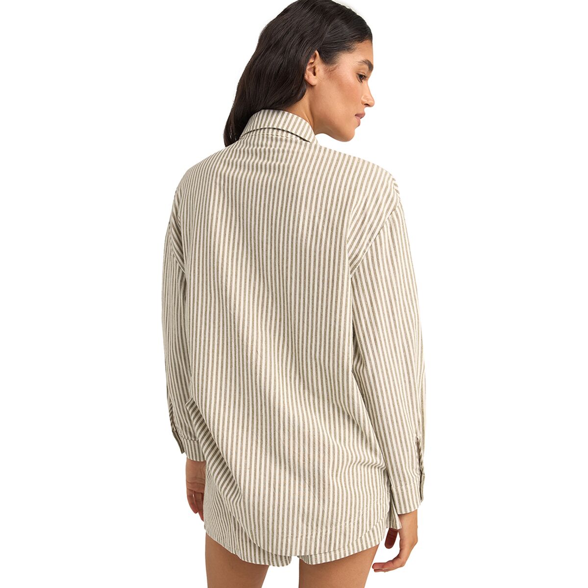 RHYTHM VALLEY STRIPE OVERSIZED SHIRT IVY 2S