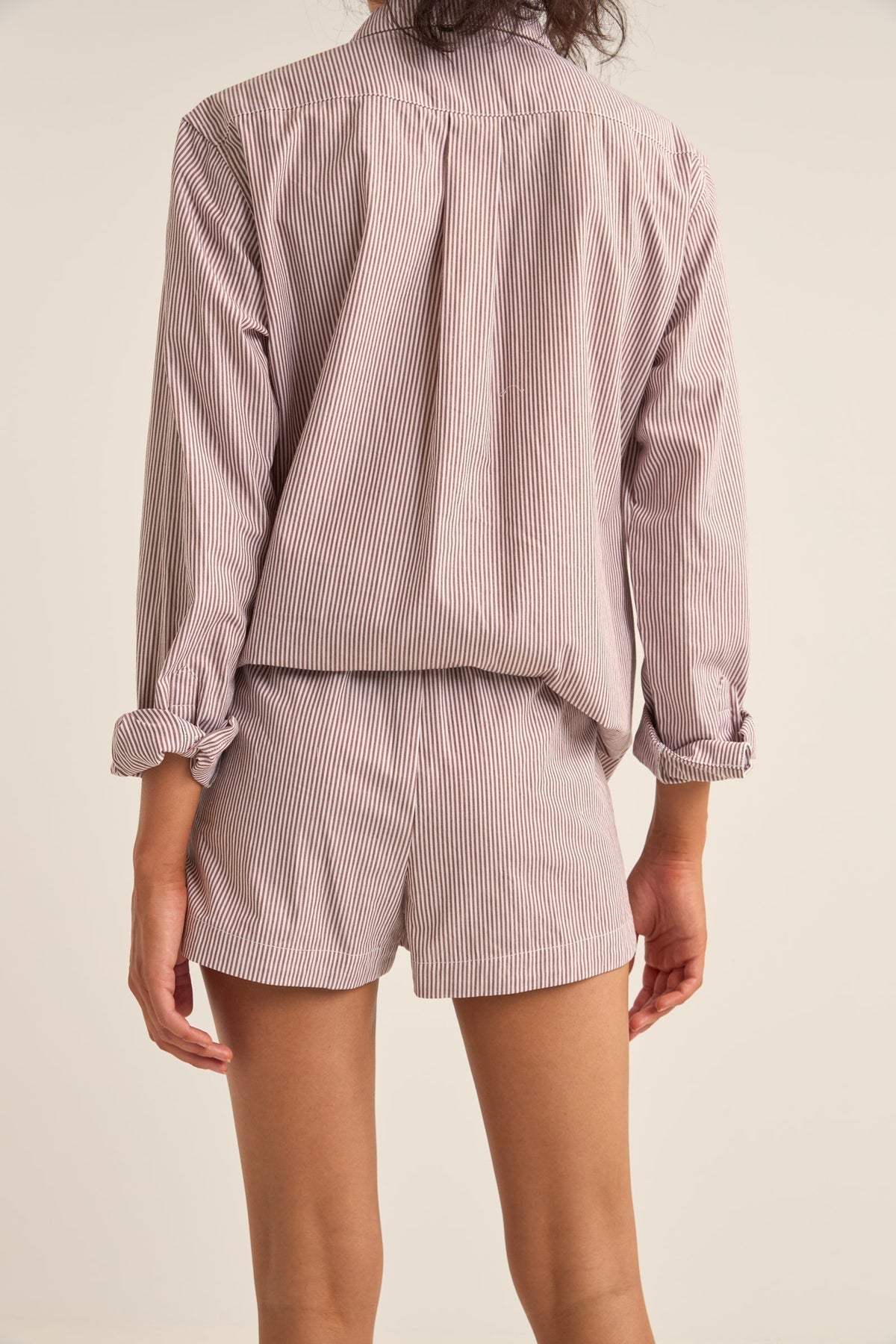 RHYTHM ZEPHYR STRIPE BEACH SHORT CHO-CHOCOLATE 1XS