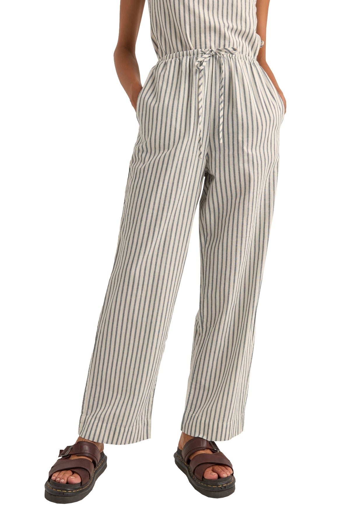 RHYTHM FRANKIE ELASTIC PANT NAV-NAVY STRIPE 2S