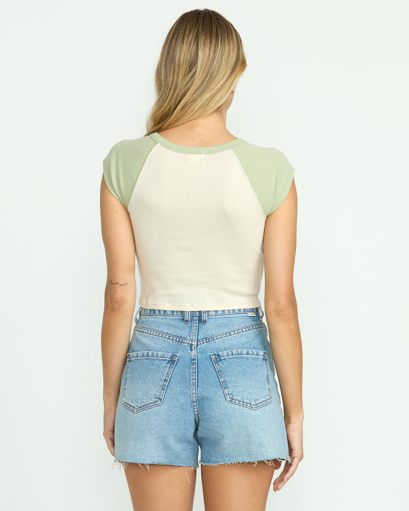 BILLABONG PARADISE RAGLAN SS KNT GFM0-PISTACHIO M