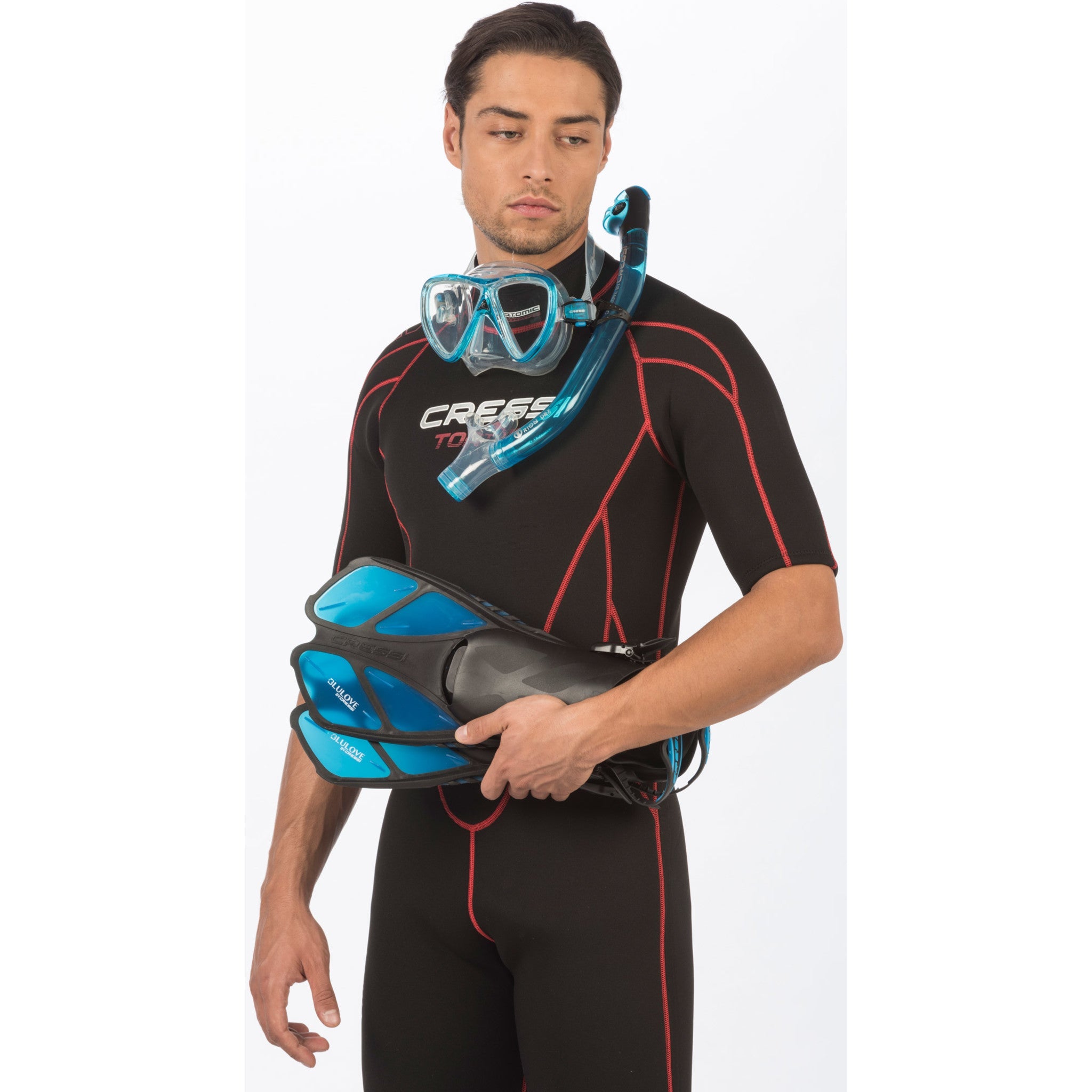 Cressi Bonete Pro Dry Set TranslucentAquamarine L/XL